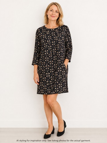 Toast abstract print tunic - toast,