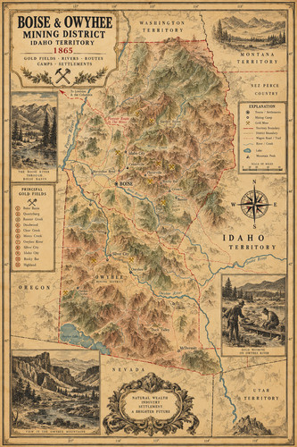 1865 boise owyhee idaho - 1865,
