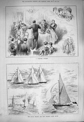 Old antique print 1884 - print,