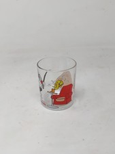 Warner Bros. 1997 Nutella Glass Tumbler 'Tweety Pie Sylvester'  Looney Tunes