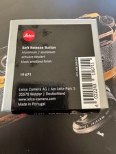 Leica Soft Release Button – Black with Red – Genuine, Boxed, Immaculate