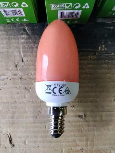 Flame coloured cfl e14 - coloured, ses