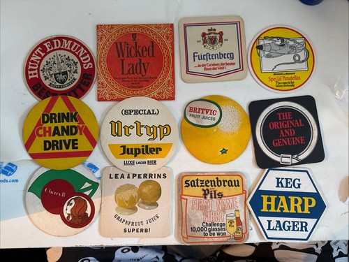 Vintage beer mats job - vintage,