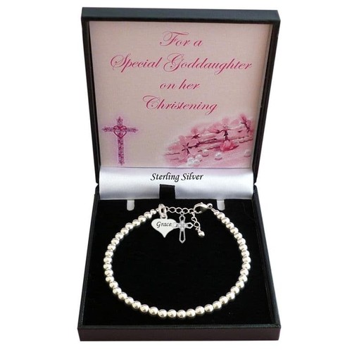 Engraved christening bracelet - engraved,