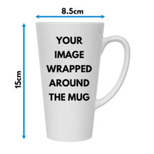 Custom Printed  17oz Latte Mug Large • Personalised Print Image Text Photo Mugs