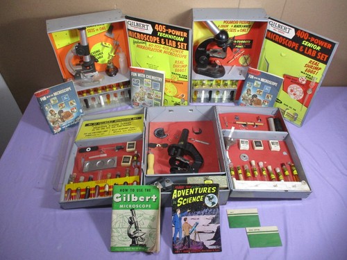 Vintage gilbert microscopes - gilbert,