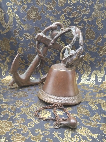 Antique brass ships bell - bell, with