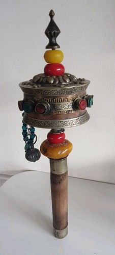 Vintage tibetan prayer wheel - tibetan,