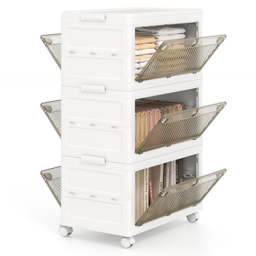 Pack stackable storage bins - 3,
