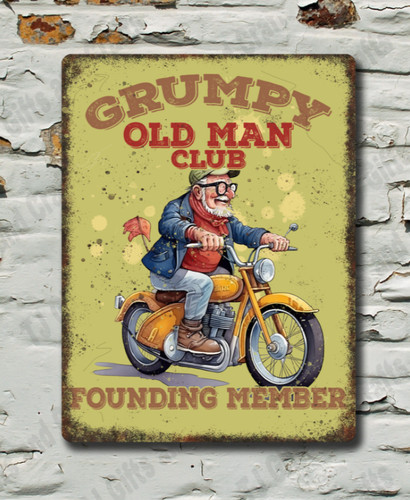 Grumpy old man club member - old,