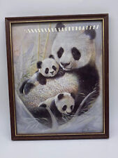 Ruane Manning Framed Panda Mother and Cubs Print 10.5" x 8.5"