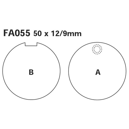 Pair ebc fa055 brake - pair, pads