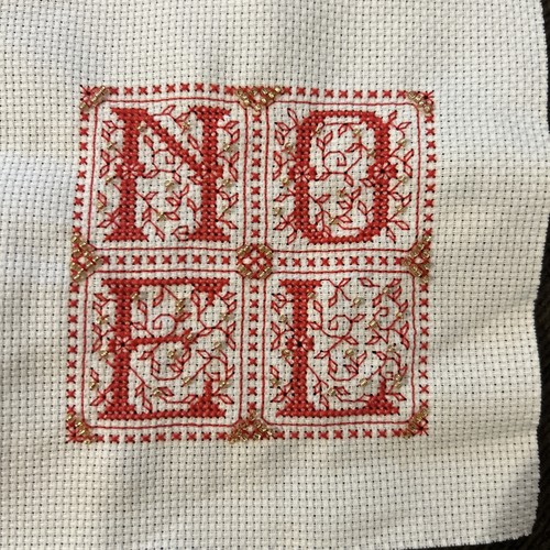 Finished christmas cross - christmas,