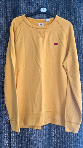 Levi men beige crew - crew, neck