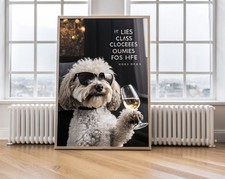 Trendy Poodle Drinking