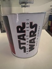 Star Wars the Last Jedi Metal Tin Popcorn Bucket Luke Skywalker, Rey, Kylo Ren