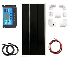 100W Solar Panel Kit 12V Battery Charger 20A LCD Controller Trailer Boat caravan