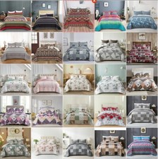 3PCS Bohemia Bedspread Quilted Set Bed Throw Comforter Bedding Double King Size