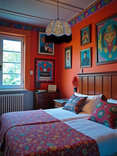 Leopard print table lampshades