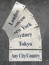 World Time Zone Metal Signs Plaques City Clock London New York Sydney Tokyo Gift