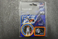A Set Of 4 Small Space Theme Apollo Shuttle Hubble Woven Cloth Patches Badges