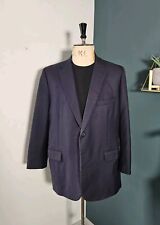 Holland & Sherry Blazer Men's 46/47 Blue Tom James Tailored Pure Wool Union Made