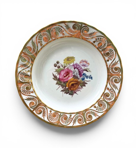 Derby porcelain dish flowers - derby,