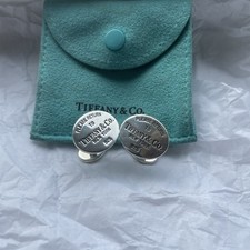 Tiffany & Co. Men's Sterling Silver Cufflinks Return To Tiffany 925