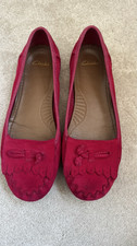 Clarks bright pink suede - clarks,