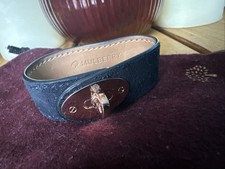 Womens Mulberry Bayswater Suede Leather Bracelet Black Size Small 