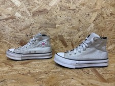 Converse Size 3 UK Platform Silver Glitter Women’s Hi Top Trainers