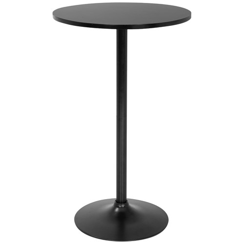 Black round bar table - round,