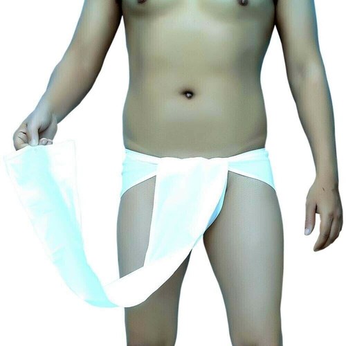White indian loincloth langot - white,