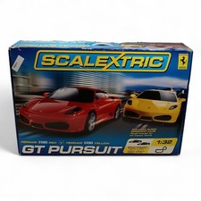 Scalextric GT Pursuit Boxed Set Of Red And Yellow Ferrari Untested Parts Missing