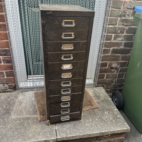 Large vintage green drawer - large, 15