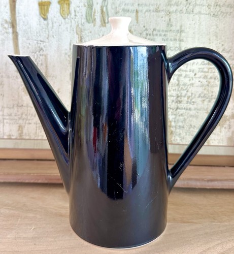 Vtg mcm black white ceramic - &,