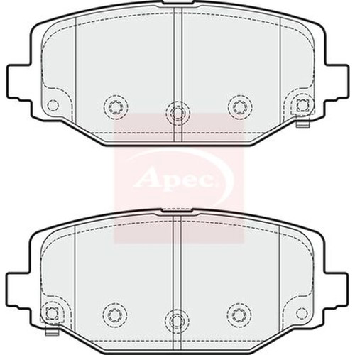 Apec rear brake pad set - pad,