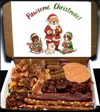 Dog Gift Treat Box Christmas Chicken Duck With Meaty Snacks Selection  , Chews