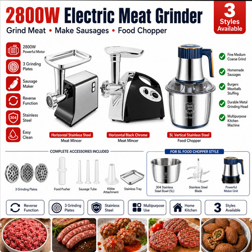 Electric meat grinder - meat, sausage