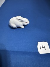 Vintage Rabbit Figurine, White, Small, Miniature, VGC