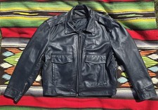Vintage 90's Motorcycle Leather Jacket Taylors Leatherware Police - 46 - YKK