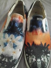 HUGO BOSS Multi-colored Loafer Shoes UK Size 11 Pull Ons very comfortable