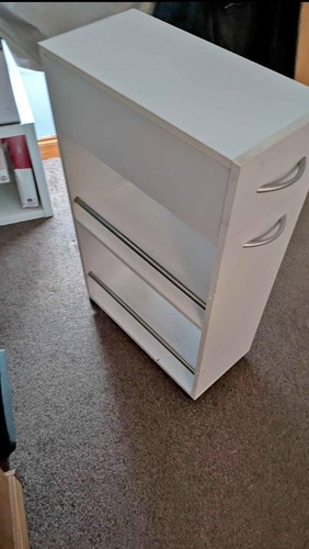 White drawer filing - 2-drawer, cabinet
