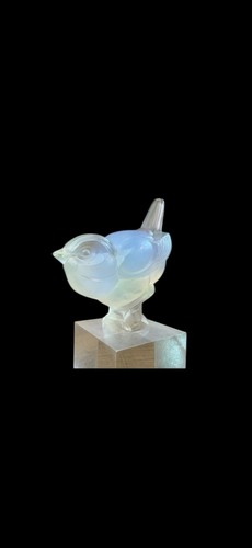 Opalescent glass bird - bird, signed