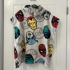 Kid Boy Hooded Marvel Poncho Beach Bath Towel Wear Bathrobe George 