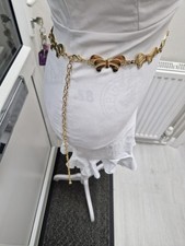 Adjustable To 46" Gold Bow