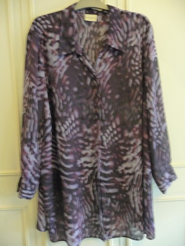 Super long purple blouse - long, blouse/shirt