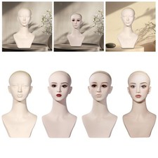 Female Mannequin Head with Shoulder Hat Rack for Hat Jewelry Hairpieces