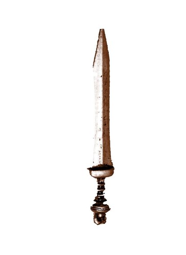Roman gladius sword copper - h6,