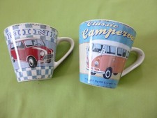 MINI CAR MUG & A V.W. CAMPER VAN MUG.